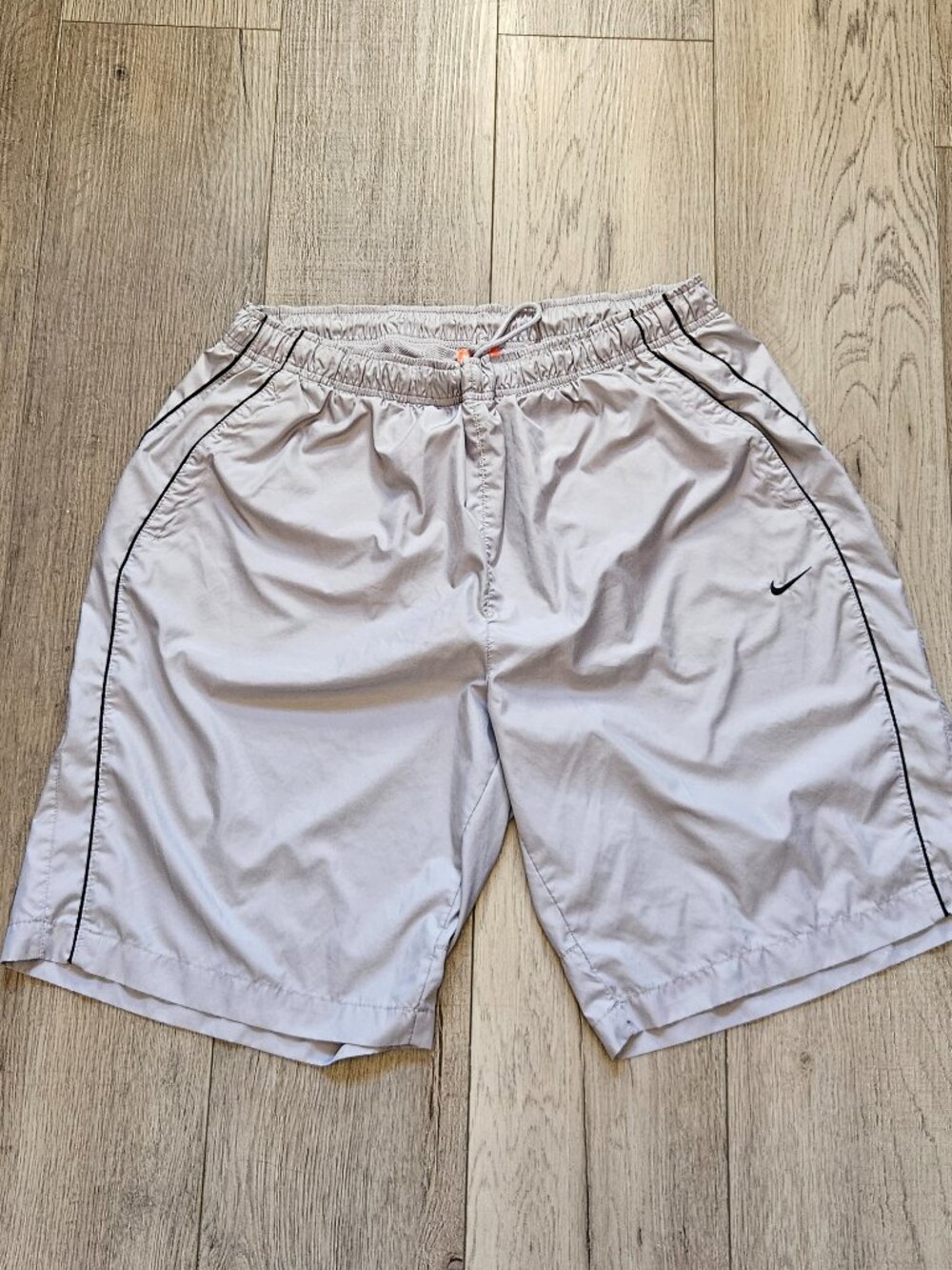 Vintage Y2K Nike Athletic Dept Shorts Mens XL Silver Grey Baggy Mesh Track XL